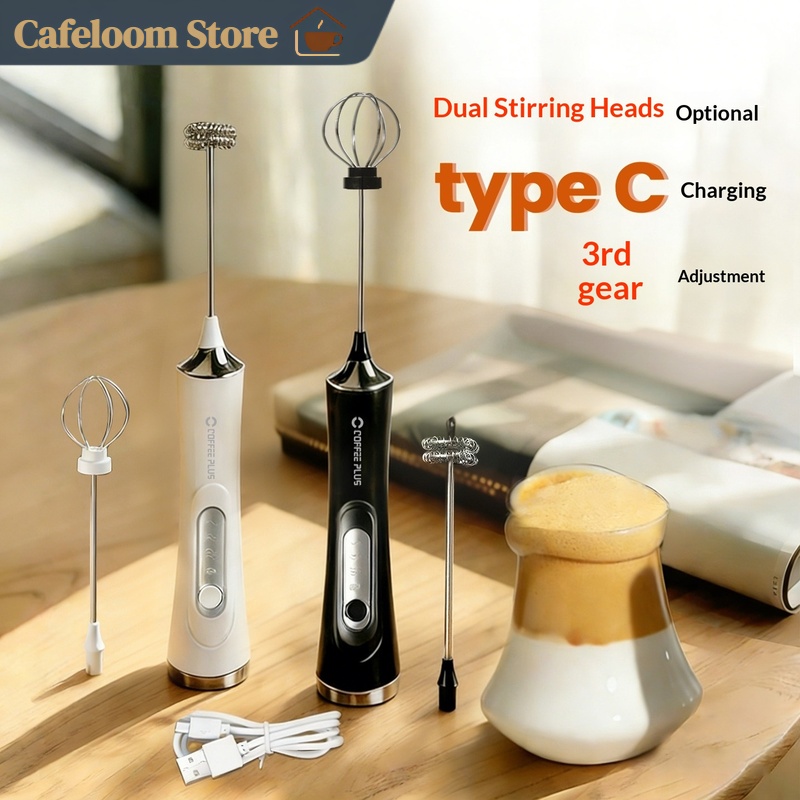 Electric Milk Frother Handheld - Coffee Plus Handheld Electric Milk Frother