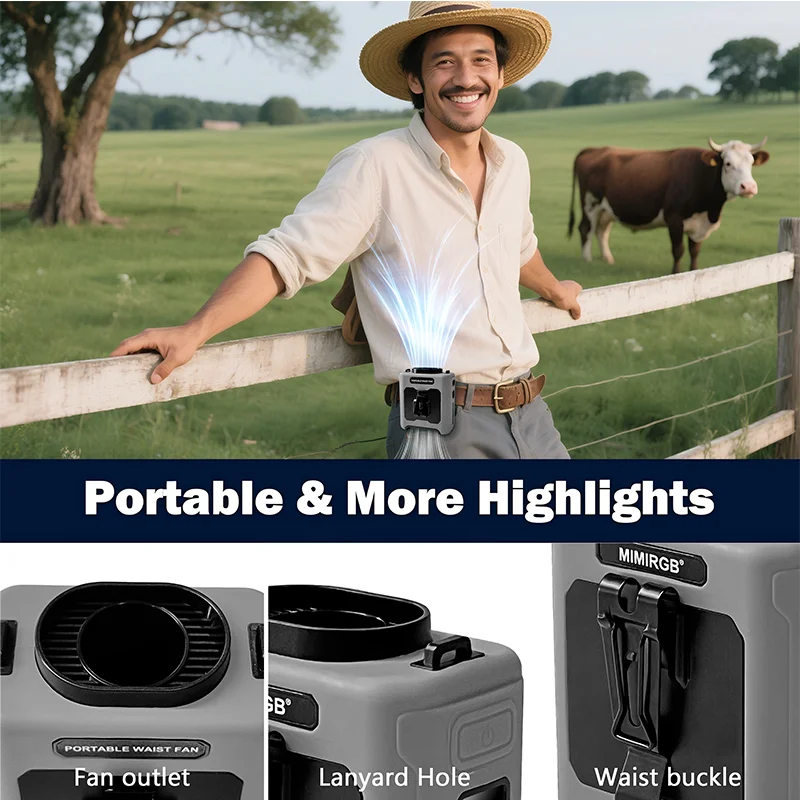 Portable Blender Usb Rechargeable - Waist Fan with Power Bank 5