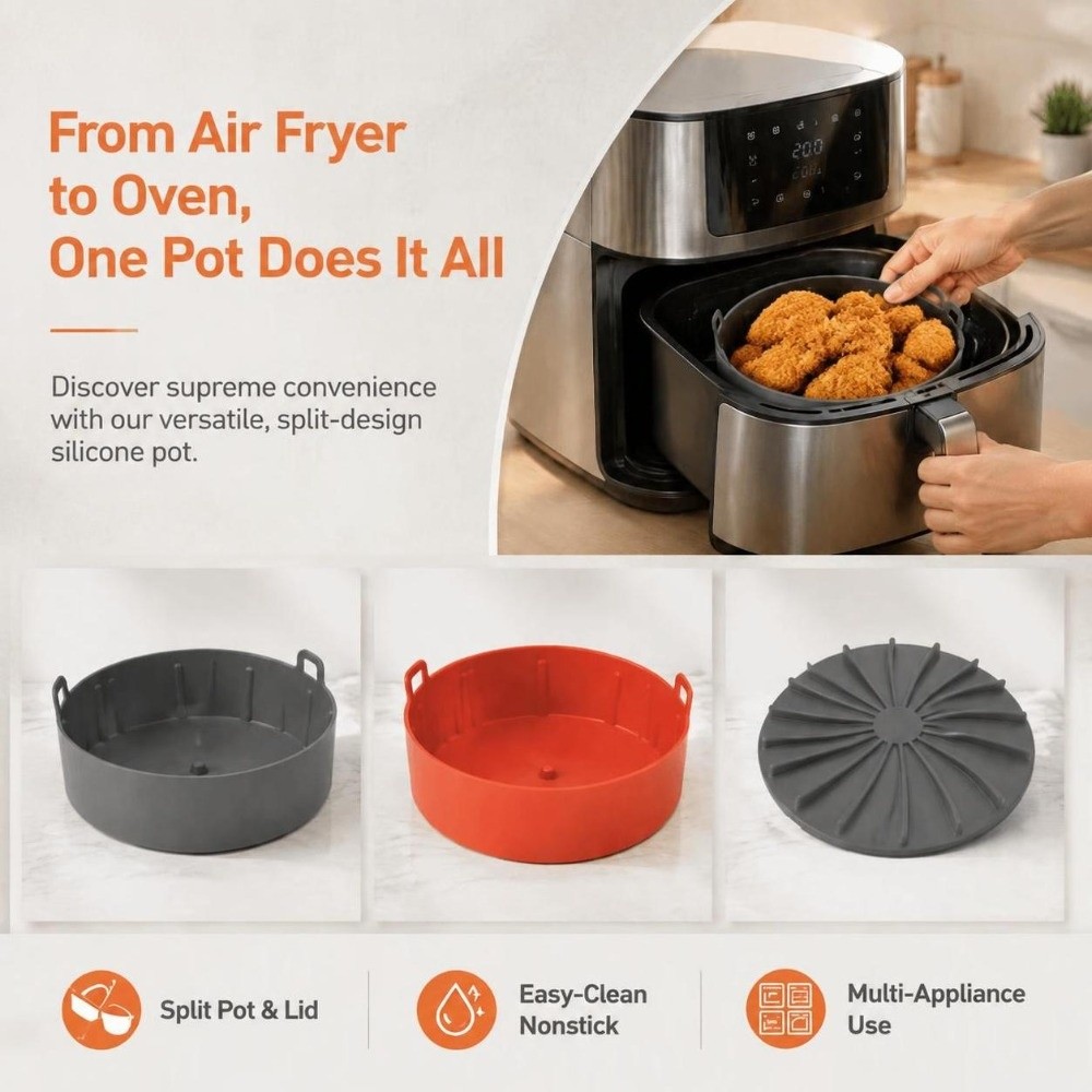 Food Grade Silicone Air Fryer  - огляд і ціна Air Fryer Silicone Pot Liner