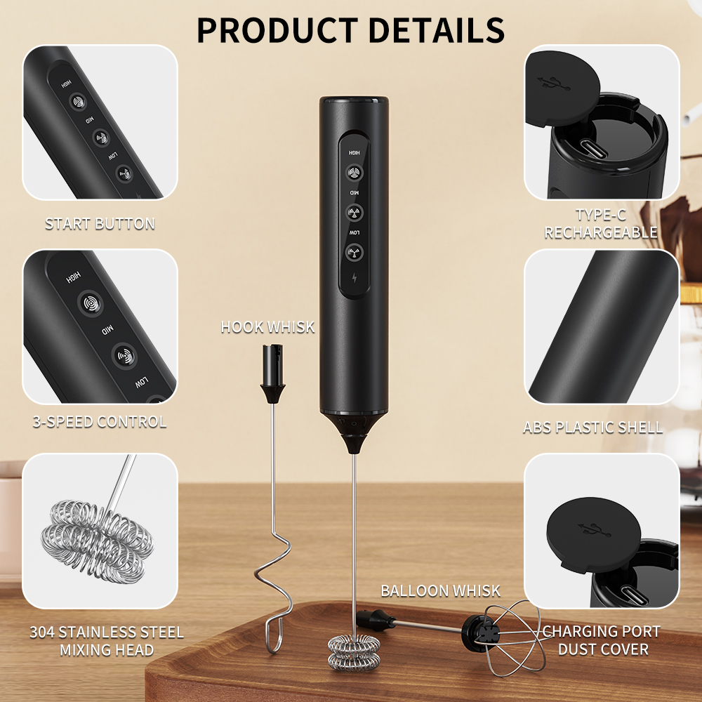 3 in 1 Electric Handheld Milk  - огляд і ціна Electric Milk Frother Handheld