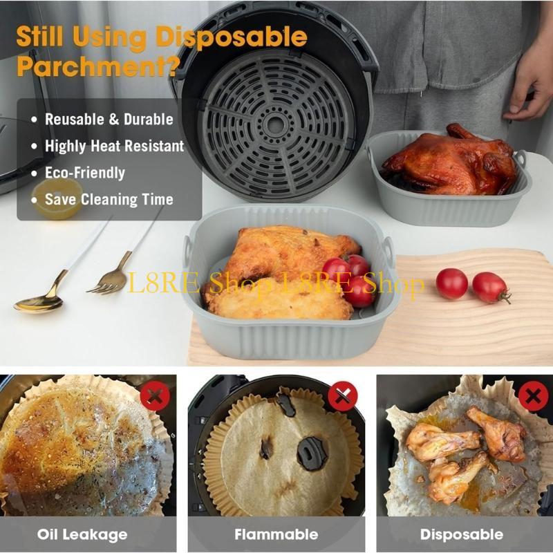 L8RE Pack of 2 Silicone Pot Li - огляд і ціна Air Fryer Silicone Pot Liner