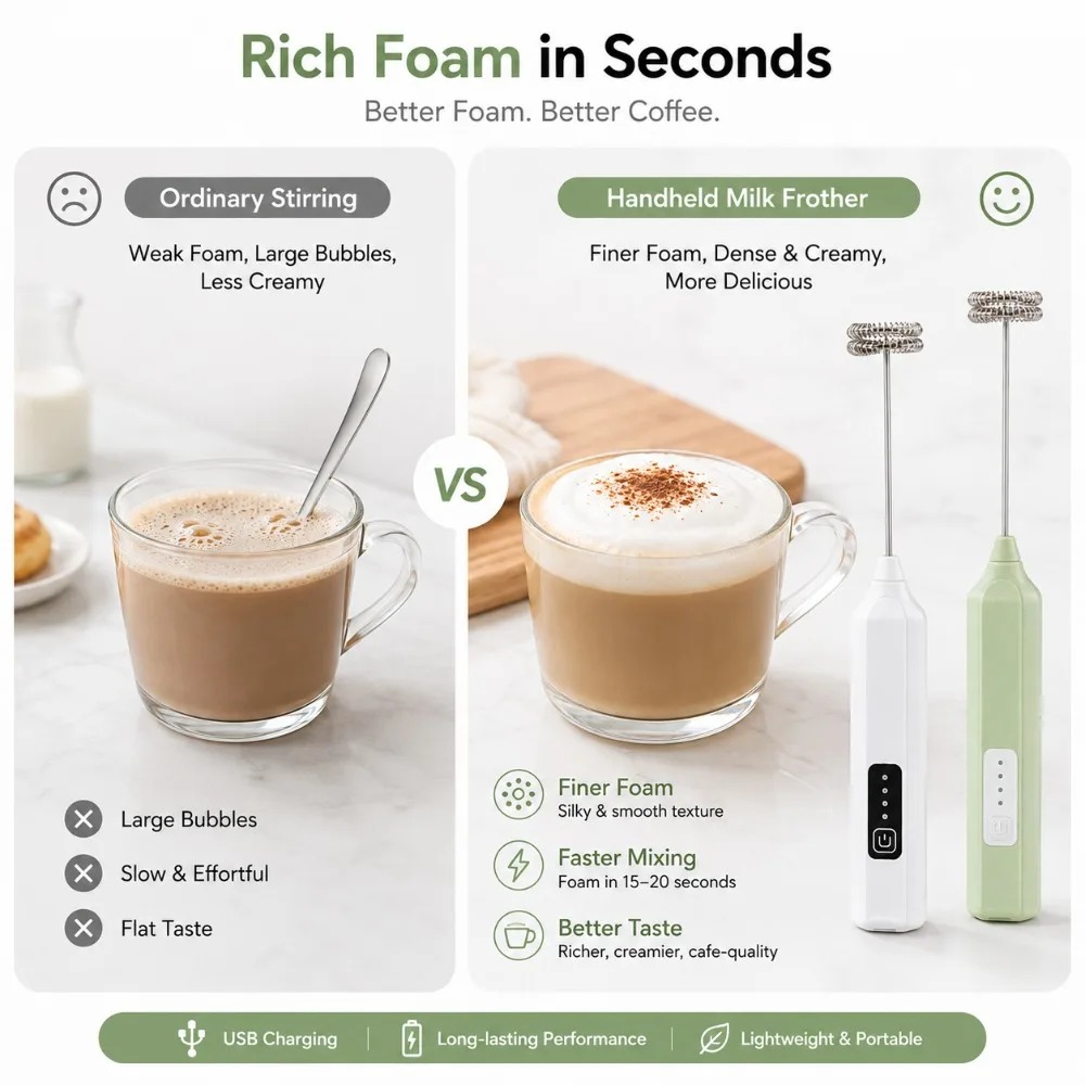 Milk Frother and Egg Beater El - огляд і ціна Electric Milk Frother Handheld