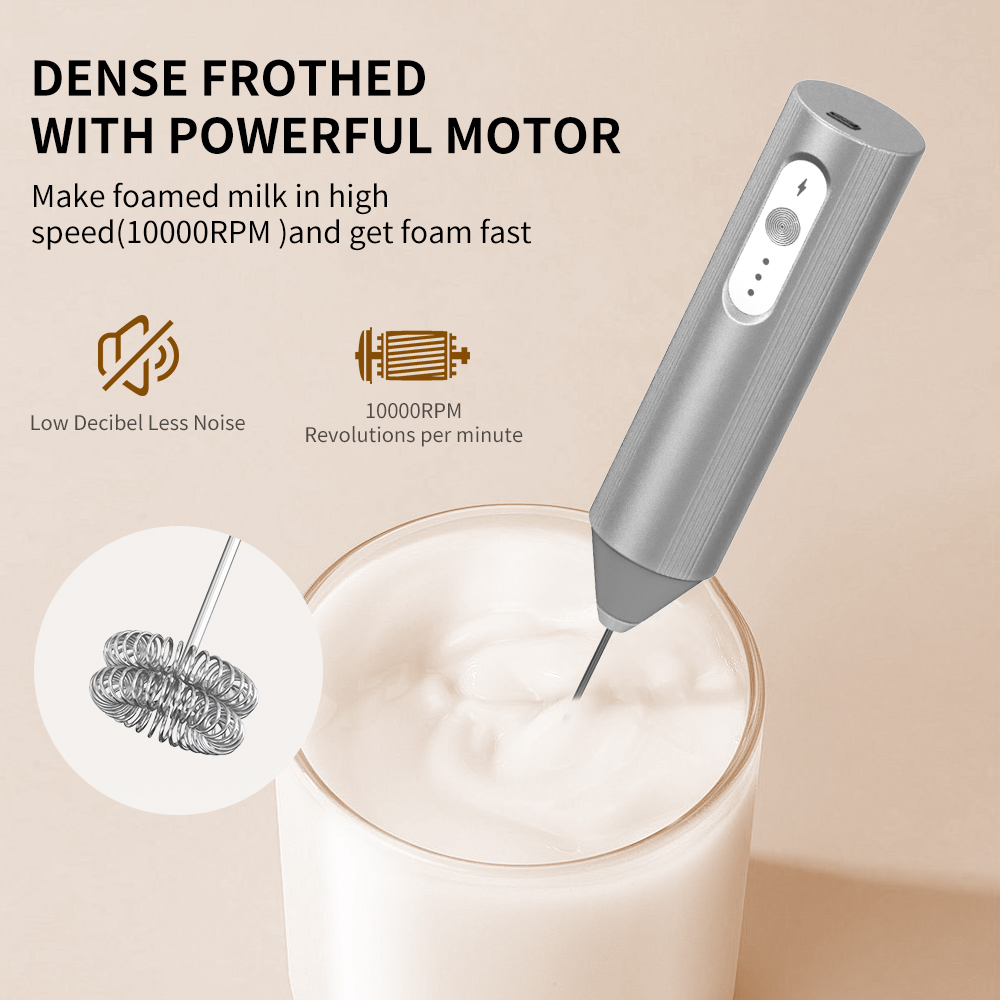Cliton Electroplated Silver US - огляд і ціна Electric Milk Frother Handheld