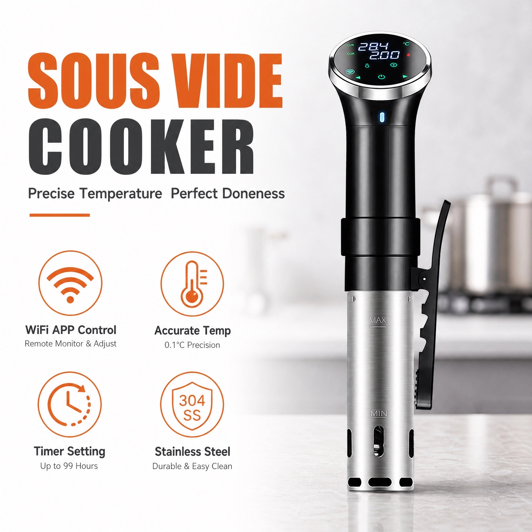 Sous Vide Cooker WiFi Digital  - огляд і ціна Digital Sous Vide Precision Cooker